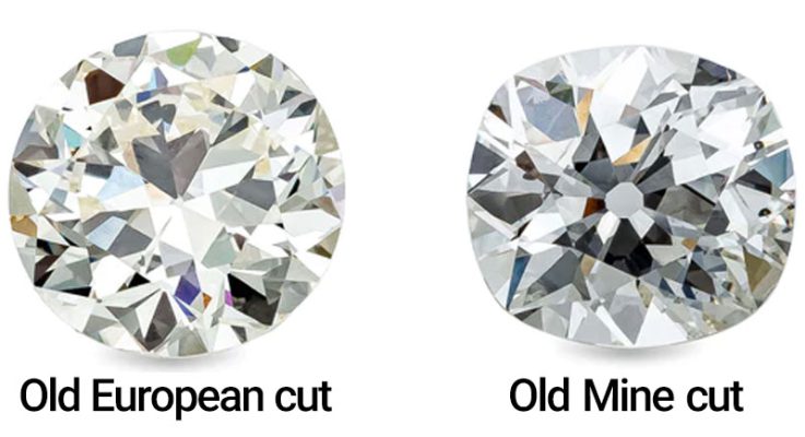 Old European cut vs Old Mine Cut Diamond